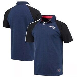 TOMMY HILFIGER M Men's Navy, White New England Patriots Holden Raglan Polo Shirt